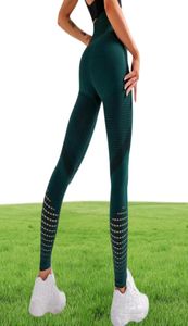 Leggings senza cuciture Donna Pantaloni sportivi push-up elasticizzati e aderenti Pantaloni da yoga per il controllo della pancia Sport Fitness Leggings da palestra268T1428114