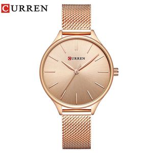 Curren relógio moda estilo simples novas senhoras pulseira relógios feminino vestido relógio de pulso quartzo feminino presentes relogios femini2394