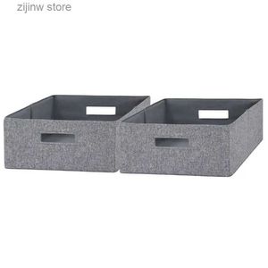 Other Home Storage Organization Half size fabric storage box 2 packs gray or brown Y240329