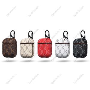 Lettera di moda di lusso classica in lettere in finta pelle Luxury Element Design a colori solidi AirPods Custodia protettiva per gli auricolari di mele 1 2 3 auricolari wireless pro wireless