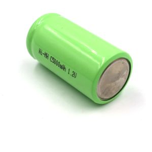 C&P Ni-Mh C Battery Cell 5000mah Rechargeable NiMH C/R14 Size Tip Point 1.2V 5.0Ah Discharge Current 25A 5C Two Model 2 Flashli