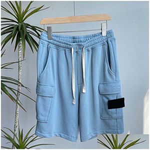 Mens Shorts Tasarımcı Nakış Taş Cepleri Çalışma Pantolon Kadın Yaz Swardpants MTI-Fonksiyon Uyluk Topstoney Casual High Street Drop Ot4ve