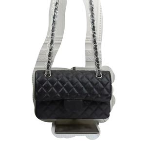 Luxury Fashion Design Women's Classic Chain Bag Calfskin Material Caviar Leather Rhombus Clamshell Bag Original Hårdvara Super Versatile Crossbody Bag