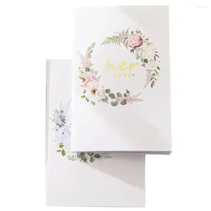 Party levererar 2st bröllopslöften handböcker papper löfte anteckningsbok brud