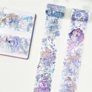 Carta da regalo 7 cm di larghezza Scrapbooking adesivo Washi PET Nastro da giardino Glam Ragazze Fiori Riviste Planner Card Making DIY Deco Sticker