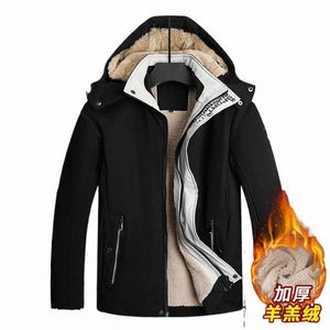 thick Warm Winter Parka Men Fleece Hooded Men Winter Jacket Coat Military Cargo Jackets Mens Overcoat Streetwear Size L~7XL s4DR#