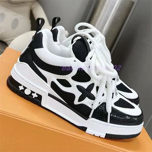 2024 Designer Skate Sneaker Virgil Casual Shoes Men and Women Calfskin Leather Abloh Black White Green Red Blue Leather Overlays 36-45 B2