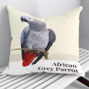 枕アフリカン灰色のオウムスロー枕カバーソファの家の装飾45 45cm 40 cmギフト枕カジョイズドロップ