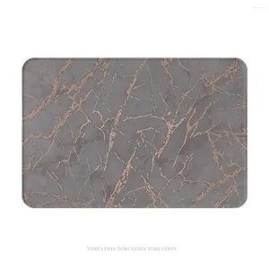 Teppiche rutschfeste Fußmatte Rose Gold Marmor Bad Schlafzimmer Matte Gebet Teppich Home Muster Dekor