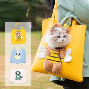 Kattbärare bärare väska söt formad show huvud liten hund husdjur duk axel bär sling mjuk påse tote