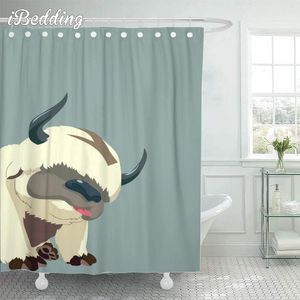 Shower Curtains Minimalis Curtain 3D Printed Cartoon Anime Bathroom Waterproof With Hooks Bath For Decoration