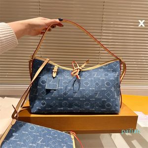 كيس الكتف Designera blue wallet canvas حامل حقيبة وسادة صغيرة