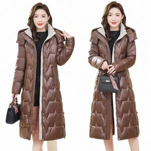 2023 Nya kvinnor Winter Jacket LG Parkas Lose Thicken Warm Hooded Coats Casual Windproof Black Down Snow Wear Outwear M31R#