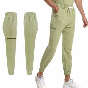 Erkekler ve Kadınlar Düz Renk Scrubs Jogger Pantolon Streç tıbbi diş kliniği elastikiyeti veteriner çalışma fırçaları dipler xs-xxl m5ch#