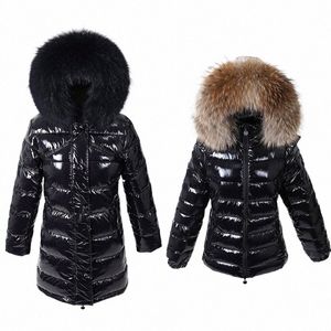 Maomaokg Women Winter Parkas LG Down Jacket Natural Real Racco Fur Collar Luxury Luxury Ladies Piffer Waterproof Coat 972f＃