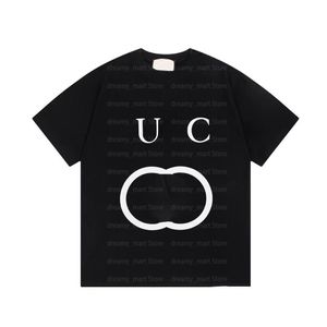 T-shirt di design di lusso: girocollo classico, manica corta, maglietta bianca nera neutrale rispetto al genere