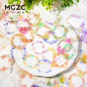 Hediye sargısı 30pcs vintage çiçek folyo altın çıkartmalar PAKET PET kolajlı JUNCURE PLANGER DEMEKTER SCRAPBOOKING MALZEME