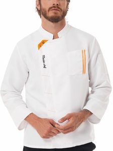 Jaqueta unissex Chef Mens Chef Chef Restaurant Cozinha Chef Restaurante Hotel Hotel Cozinha Roupas de cozinha camisa de catering S26A#