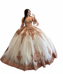 angelsbridep Sweetheart Quinceanera Dres per 15 Party Fi maniche staccabili Applique compleanno formale Princ abiti n8m9 #