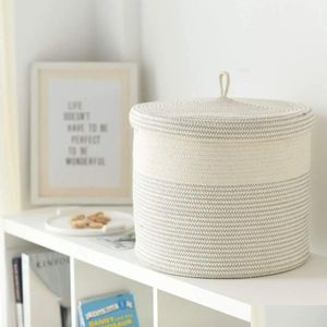 Storage Bags Baskets New Fashion Clothes Basket Woven Foldable With Er Boutique Simple Wind Bedroom Living Drop Delivery Home Garden H Otolt