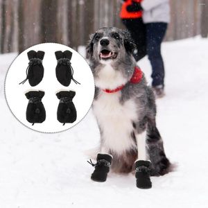 Hundkläder 4st anti-glid husdjurskor täcker utomhus skor reflekterande varm