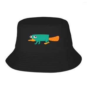 Berets Perry The Platypus Bucket Hat Panama Kinder Bob Hats Cool Fisherman Summer Beach Fishing Unisex Caps