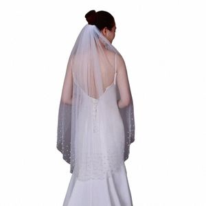 topqueen Pearls Wedding Veils with Comb Bridal Veil Type Layer Dramatic 1 Tier Pearl Veil Bridal Veils Bead Wedding Veil V157 d2bP#