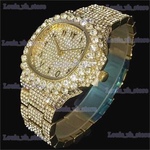 Diğer Saatler Lüks Buzlu ES Men Marka Missfox Moda Arapça Kuvars Bilek Hip Hop Diamond AAA Takı ES Reloj T240329