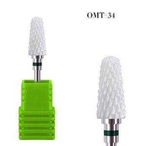 Nail Cone Tip Ceramic Emery Drill Bits Electric Cuticle Clean Rotary for Manicure Pedicure Grinding Head Sander Tool