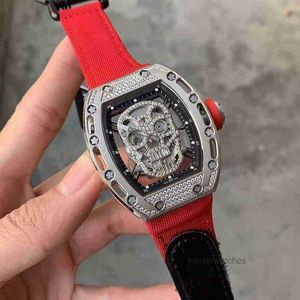 ميكانيكا رجالي فاخرة الساعات ريشا Wristwatch Business Leisure Skull Mens Automatic Mechanical Watch مجوفة مع Atmond