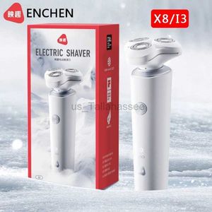 Electric Shavers ENCHEN X8/ I3 Electric Shaver Triple Blade Floating Razor Shaving Machine Washable Type-c Rechargeable Beard Trimmer New 240329