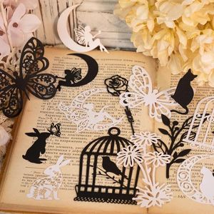 Confezione regalo da 20 pezzi per confezione. Materiale Carta Moonlight Bianco e nero Collage cavo Manuale fai da te Supporto per scrapbooking