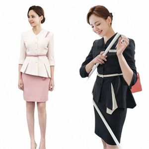 profial Beauty Hotel Frt Desk Shop Guide Work Suit Spa Uniform Set Waitr Clothing t5yL#