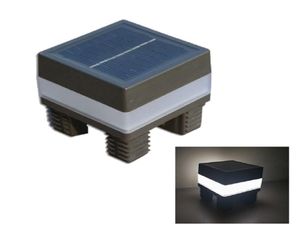 25x25 Solar staket Post Cap Light Square Solar Powed Pelar Light för smidesjärn staket främre gården bakyards gate landscapin1258042