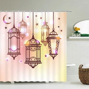 Shower Curtains 3D Printing Flower Pattern Bath Curtain 180x200cm Waterproof Polyester Fabric Blackout For Bathroom