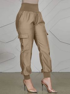 Work OL Overall Women Casual Solid Pant ZANZEA Vintage Elastic Waist Pencil Trouser Fashion Holiday Pantalon Palazzo Turnip 240319