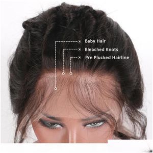 Synthetic Wigs New Style Ombre Light Brown Micro Braided With Baby Hair Long Braids Glueless Lace Front Wig For Black Drop Delivery Pr Otalh