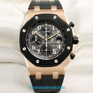 Mens AP kol saati Royal Oak Offshore Serisi 18K Gül Altın Zamanlama Otomatik Mekanik Erkek İzle İkinci El İzleme Ertesi Lüks Saat 25940