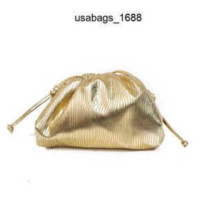 Abv Designer ToteBag Mini Jodei Candy Women's Bag Gold Cloud Large and Small Woven Dumplings Handbag Single Shoulder Diagonal Women's Bag