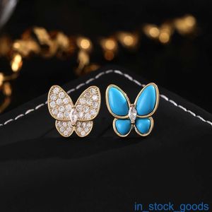 Seiko Edition Top Brand Vancefe Earrings High Version 952 Silver Needlegenuine Gold Electroplated Butterfly Earrings Designer Brand Logo Engrave Earring