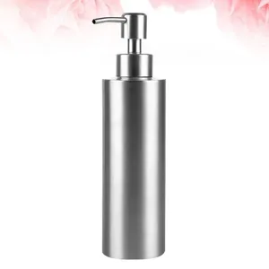 Liquid Soap Dispenser Stainless Steel Lotion Bottles Storage Empty Squeeze Handwashing Fluid