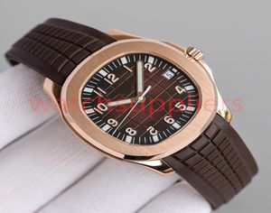 Gold Mens watches Elegant movement Automatic movement Pat 40mm comfortable rubber strap waterproof Auto Date luminous wristwatches8484417
