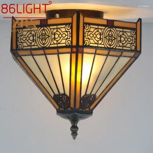Lampki sufitowe 86 Light Europejska lampa Tiffany LED Kreatywny design szklany retro oprawy do domowej sypialni studia przejść oświetlenie dekoracje oświetlenia
