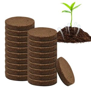 Substrate 20pcs Coconut Fiber Coir Pellet Soil Seeds Starter Compression Pellet Seedling Flower Planting Soil Block Gardening Supplies