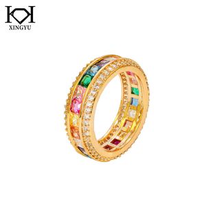 New Product Niche Design Color Treasure Zircon for Women's Light Luxury Fashion High-end Copper Plated Genuine Gold Ring