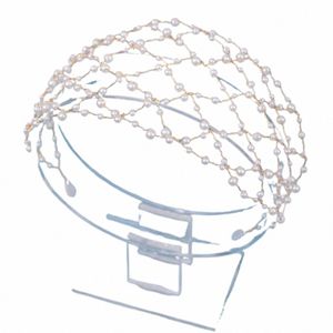 Pearl Headband Soft Chain Net Hairbands para Noiva Festa de Casamento Acessórios de Cabelo Fi Frisado Headdr Mulheres Noiva Jóias 54DT #