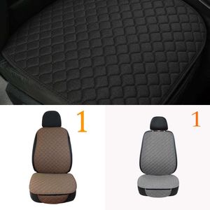 Upgrade Flax Car Seat Cover Protector Universal Linen Front Rear Back Cushion Protect Pad Mat Backrest Accessories Interiors Truck Suv