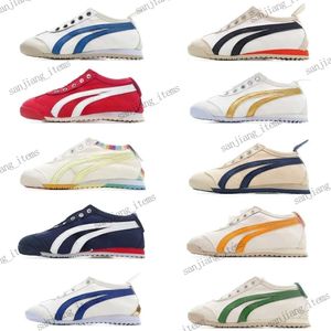 Japonês Onitsukass Tiger Mexico 66 Lifestyle Sneakers Little Kids Designer Running Shoes Crianças Mulheres Tamanho Pequeno Preto Branco Azul Amarelo Baixo Treinadores Loafer