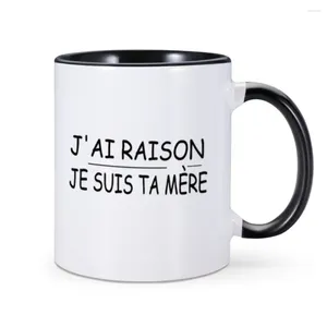 Kubki francuski kubek kubek herbaty do mamusi humor tasse maman cadeau rigolo oryginalny humorystyk pour femme ceramiczny unikalny prezent