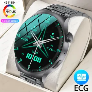 New Bluetooth Call Smartwatch Men's 1.5-Inch 454 454 HD Full Touch Screen Sports Fitness ECG Heart rate Monitoring Smartwatch